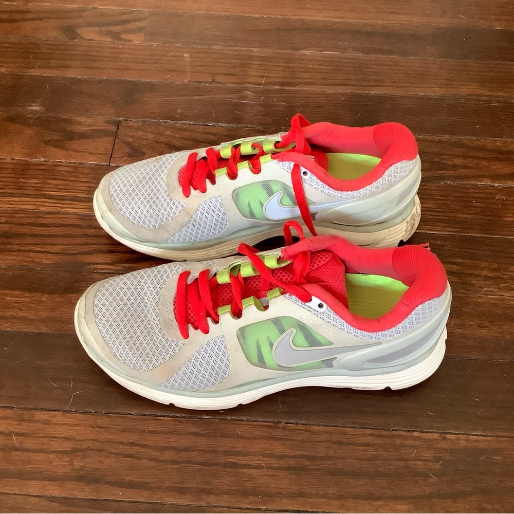 Nike Red and Green Athletic Sneakers